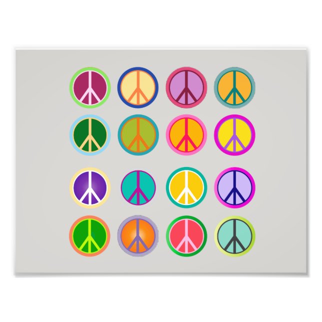 Foto Sinal de Paz Hippie Popart, 70, 1970 (Frente)