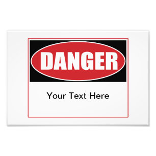 Foto Sinal de perigo personalizável