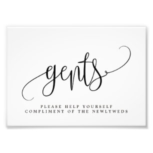 Foto Sinal de sala de Banho de cor e tamanho editável L