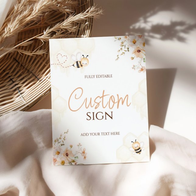 Foto Sinal Personalizado de Chá de fraldas de Abelhas d (Criador carregado)