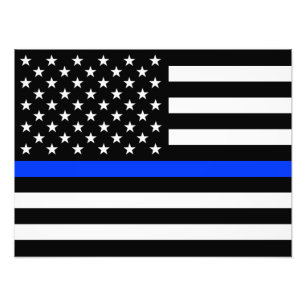 Foto Sinalizador da Polícia de Linha Azul-Fino