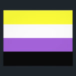 Foto Sinalizador de Orgulho Não Binário<br><div class="desc">As pessoas não-binárias podem identificar-se como tendo dois ou mais sexos; sem sexo; se movendo entre sexos ou tendo uma identidade de gênero flutuante; ou sendo um terceiro sexo ou outro gênero, uma categoria que inclui aqueles que não colocam um nome no seu gênero. Cada cor de faixa representa diferentes...</div>