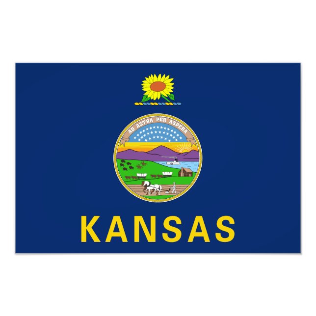 Foto Sinalizador do Estado do Kansas (Frente)
