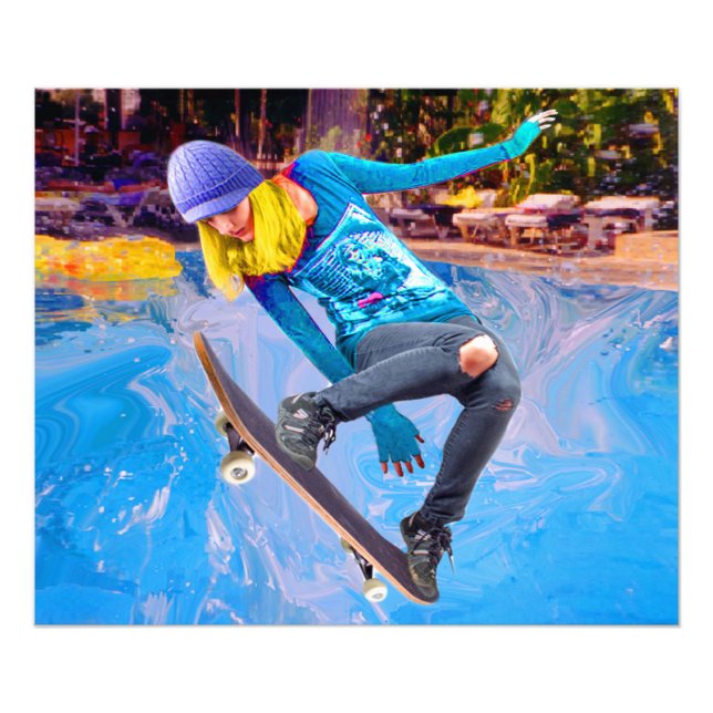 Foto Skateboard on Water (Frente)