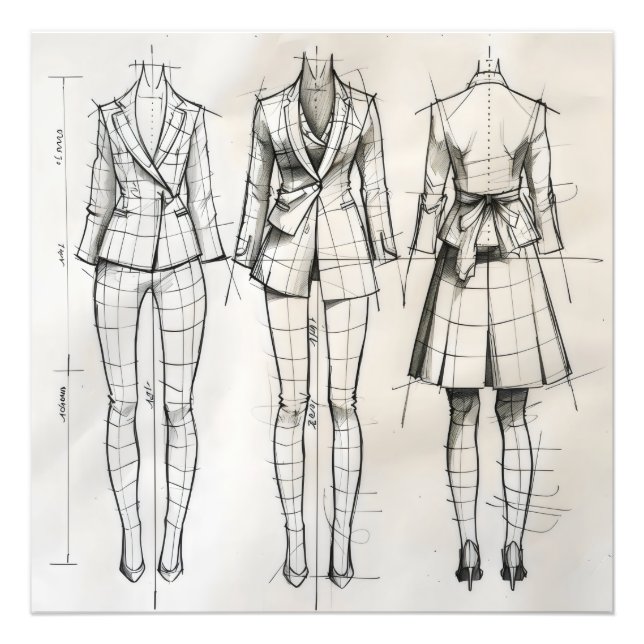 Foto Sketch de Terno para Mulher (Frente)