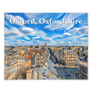 Foto Skyline of Historic Oxford Pencil Art