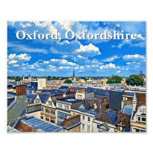 Foto Skyline of Historical Oxford Acrylic Painting