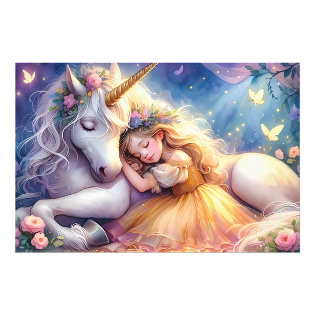 Foto Sleeping Girl Unicorn Dreamscape (Frente)