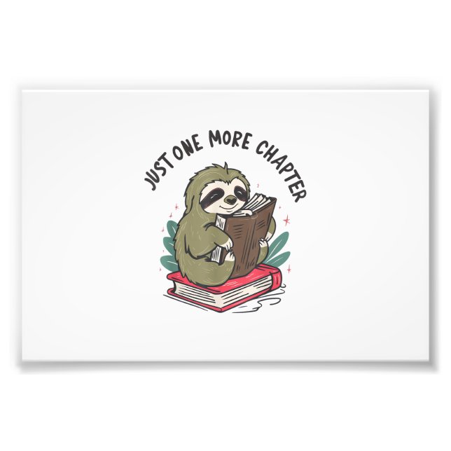 Foto Só mais um capítulo Cute Sloth Bookworm Sloth T- (Frente)
