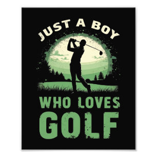 Foto Só um rapaz que ama o Golf Club Golfer Golfing Kid