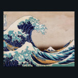 Foto Sob a onda do Excelente de Kanagawa<br><div class="desc">Hokusai: Kanagawa Oki Nami Ura,  cerca de 1832 Vintage,  Impressão japonês,  mostra uma onda enorme nos barcos com uma vista do Monte Fuji ao fundo.</div>