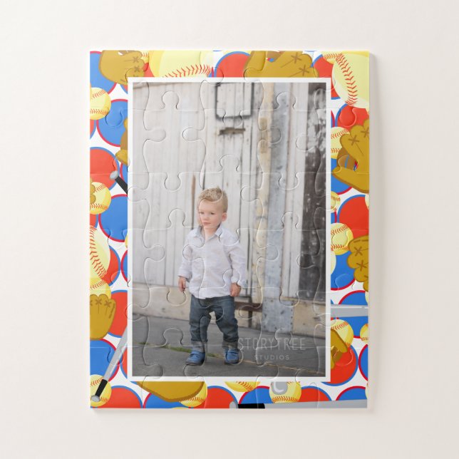 Foto Softball Jigsee Quebra-cabeça (Vertical)