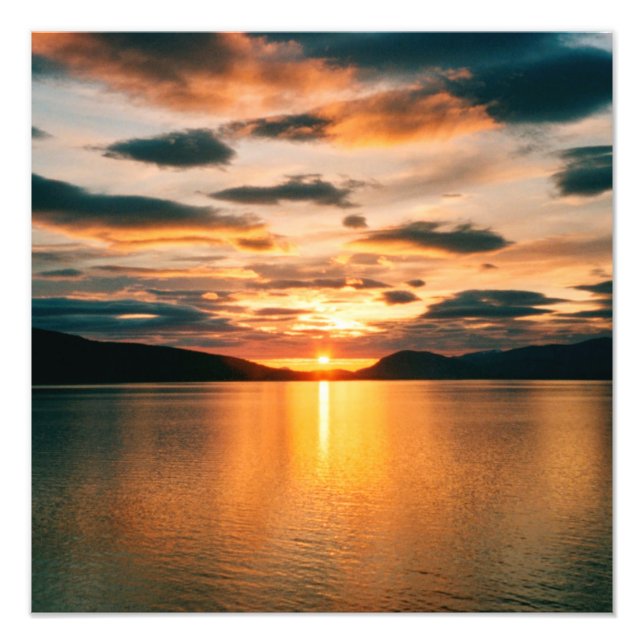 Foto Sol da meia-noite, norte da Noruega (Frente)