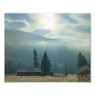 Foto Sol e Nevoeiro de 10"x8" Impressão de Fotograf