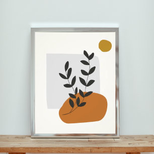 Foto Sol moderno do século médio e deixa Impressão de a