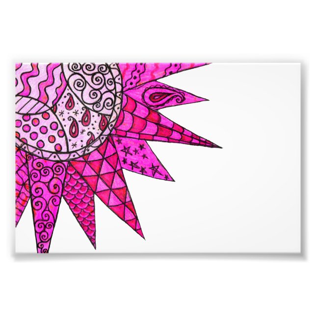 Foto Sol rosa - impressão fotográfico (Frente)