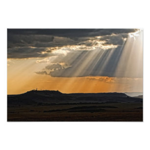 Foto Sol se pondo no Masai Mara.