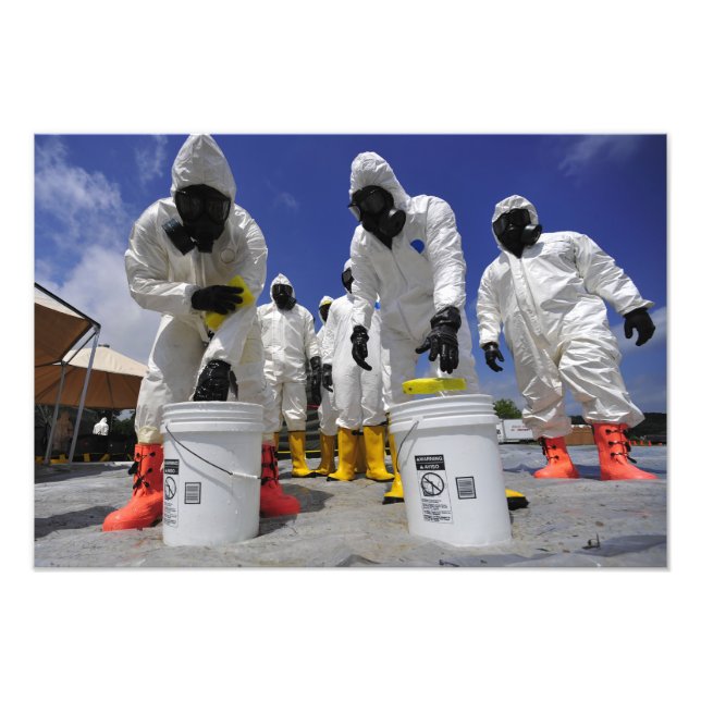 Foto Soldados dos EUA do 457º Batalhão Químico (Frente)