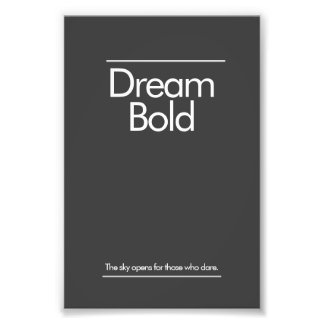 Foto "Sonhe com Audácia" Poster Minimalista para Escrit