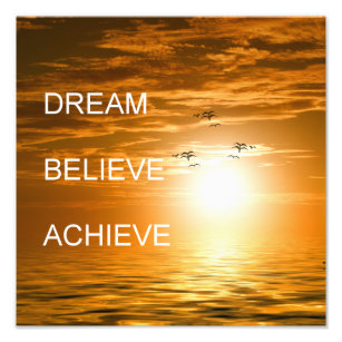 Foto Sonho de citação motivacional, acredite, alcance