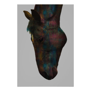 Foto Sorvo Equino Elegante: Design Colorido de Cabeça d