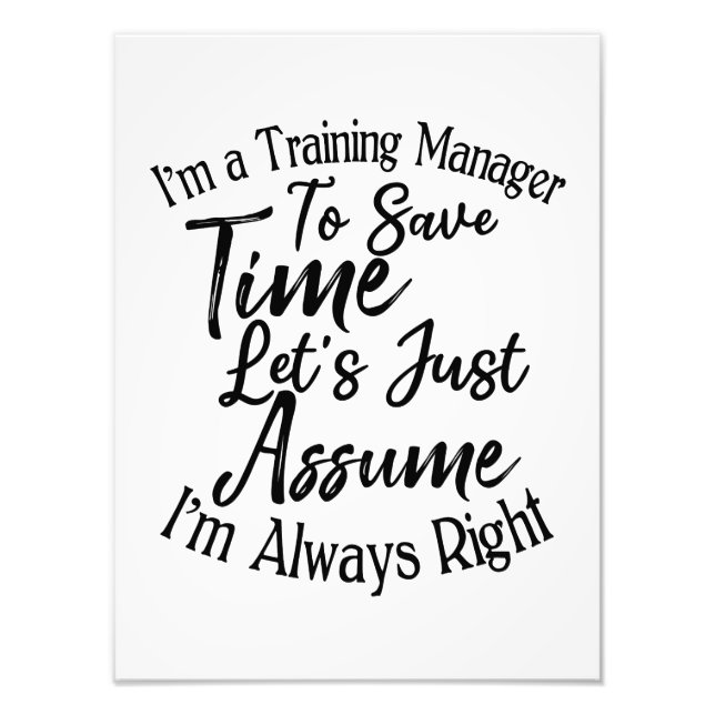 Foto Sou gerente de treinamento para economizar tempo (Frente)