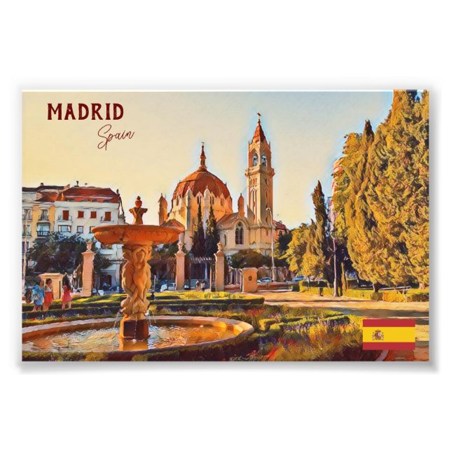 Foto Souvenir paisagem da Espanha de Madrid (Frente)