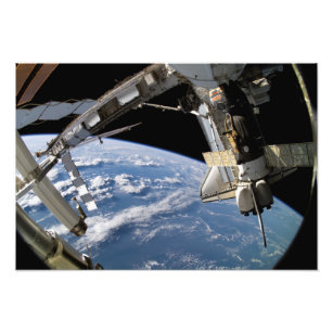 Foto Space Shuttle Atlantis e uma espaçonave Soyuz