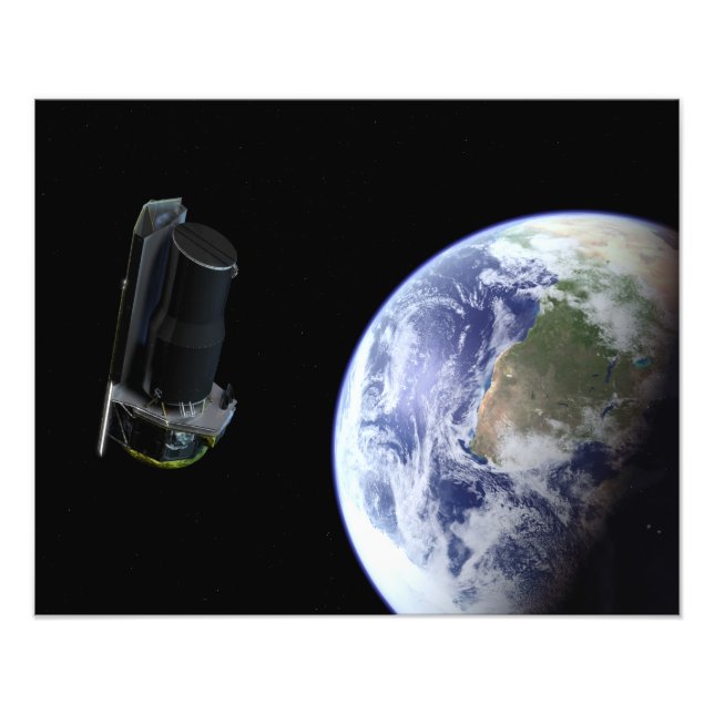 Foto Spitzer partindo da Terra logo após o lançamento (Frente)