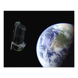 Foto Spitzer que parte a terra logo após o lançamento