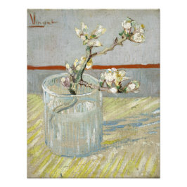 Foto Sprig de Flor de Amêndoa em Vidro por Van Gogh