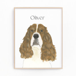 Foto Springer Spaniel Inglês Vermelho e Branco Arte