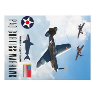 FOTO SQUADRON DE BRIGA DE WARHAWK P-40 CURTISS
