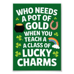 Foto St Patricks Professor Lucky Charm Clover Irlandês