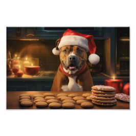 Foto Staffordshire Terrier Christmas Cookies Holiday