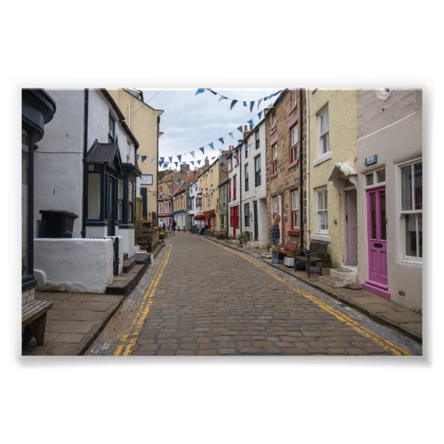Foto Staithes High Street Cobbled Road (Frente)