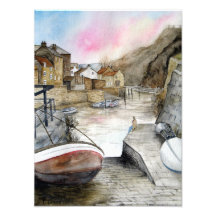 Staithes North Yorkshire England Watercolor