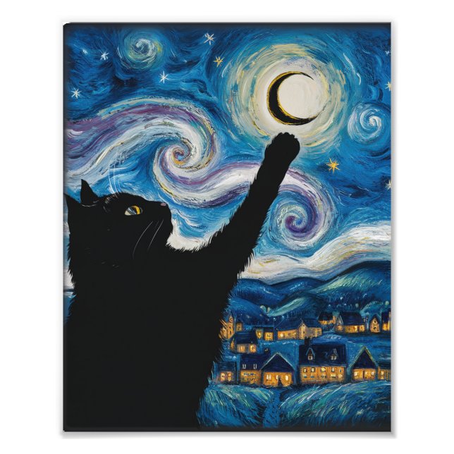 Foto Starry Night Cat (Frente)
