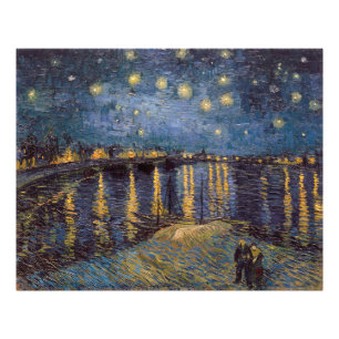 Foto Starry Night Over Rhone River por Vincent Van Gogh