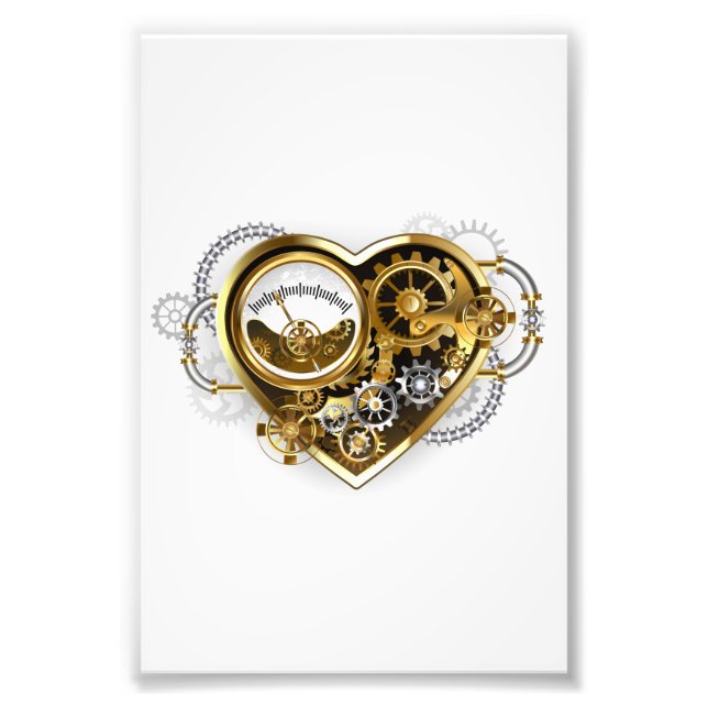 Foto Steampunk Heart with a Manometer (Frente)