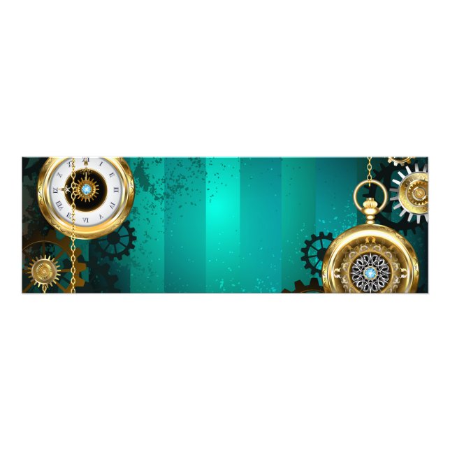 Foto Steampunk Jewelry Watch em um fundo verde (Frente)