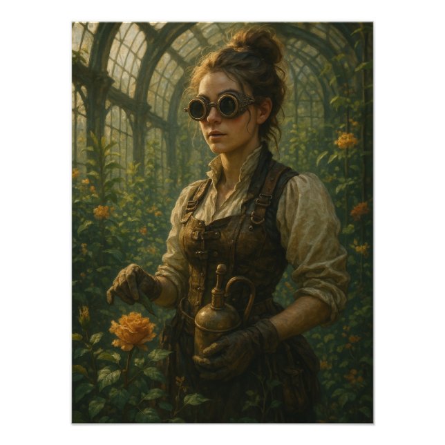 Foto Steampunk Victorian Gardener Art (Frente)