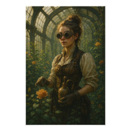 Foto Steampunk Victorian Gardener Art