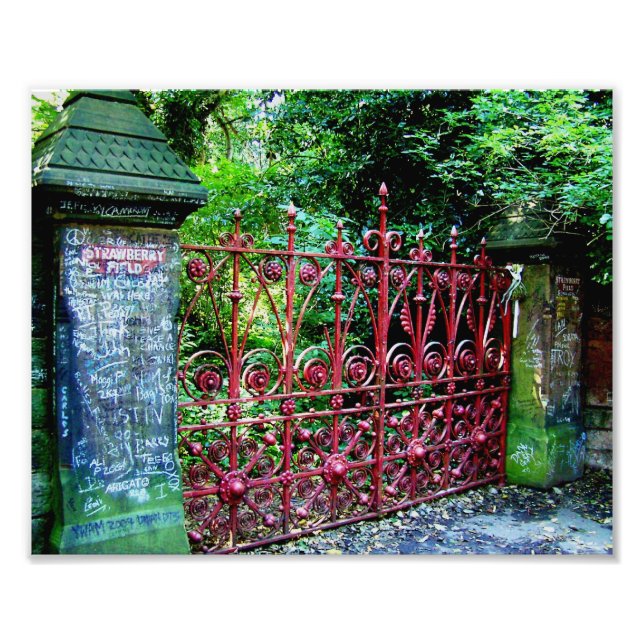Foto Strawberry Field Gates, Liverpool, Reino Unido. (Frente)