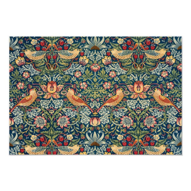 Foto Strawberry Thief por William Morris (Frente)