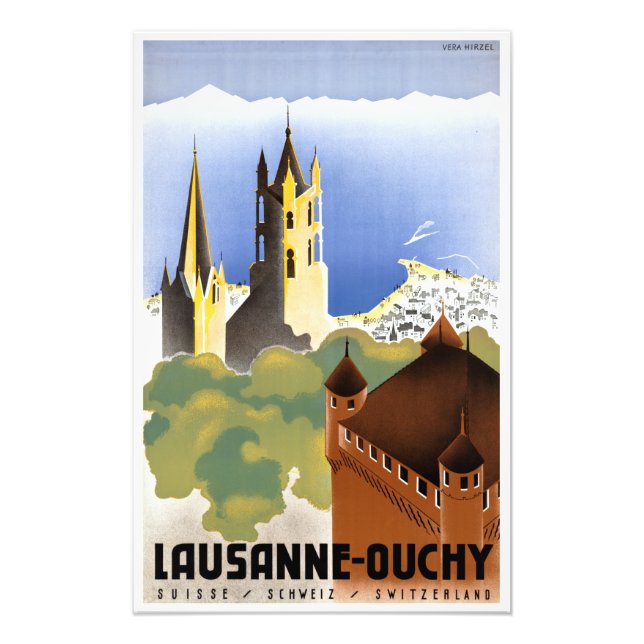 Foto Suiça Vintage Lausanne-Ouchy (Frente)