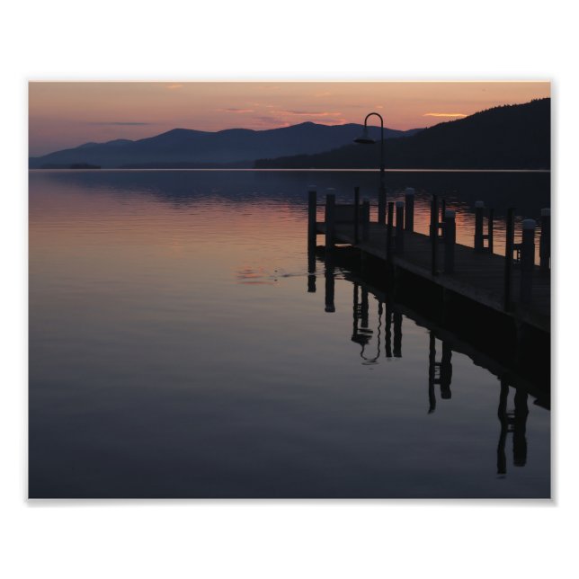 Foto Sunrise no cais do lago George Nova York (Frente)