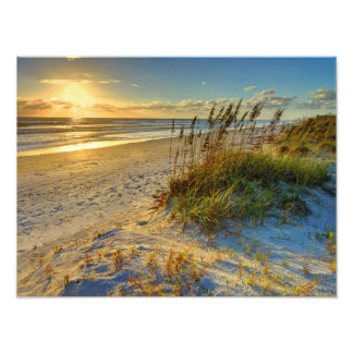 Foto Sunrise sobre as dunas de areia e Impressão de fot