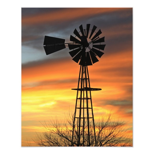 Foto Sunset colorido do Kansas Natal 2021 com nuvens (Frente)