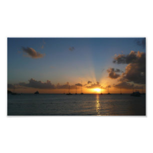 Foto Sunset com Imagem de Paisagem Tropical de Barcos d
